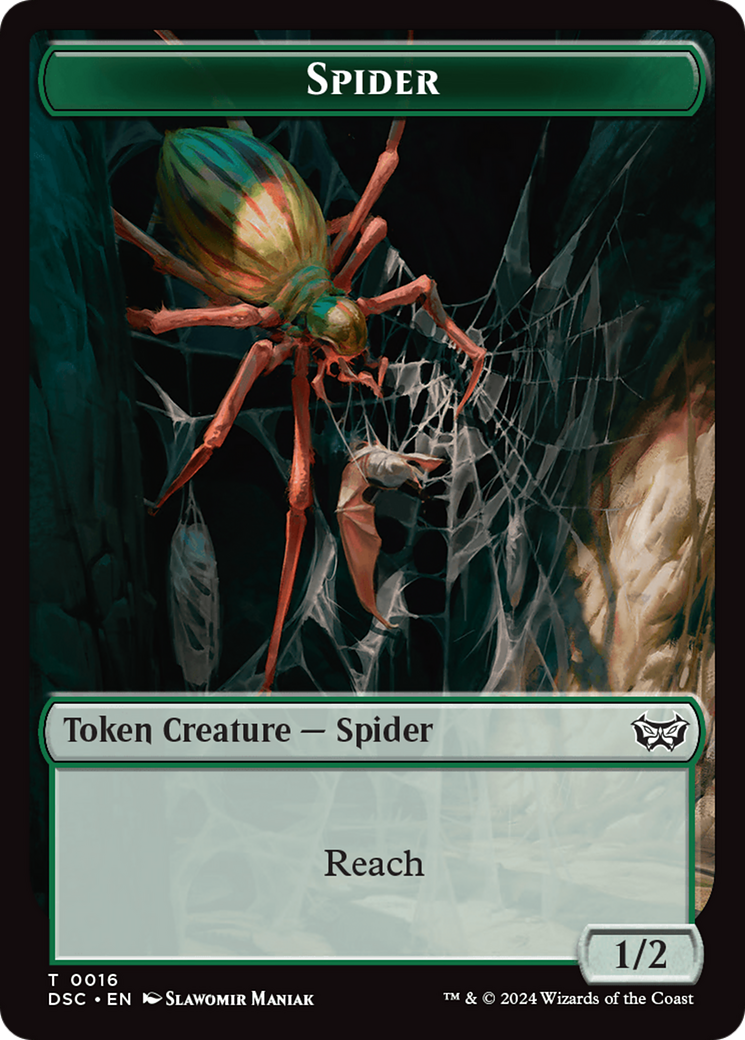 Treefolk // Spider Double-Sided Token [Duskmourn: House of Horror Commander Tokens] | Golgari Games