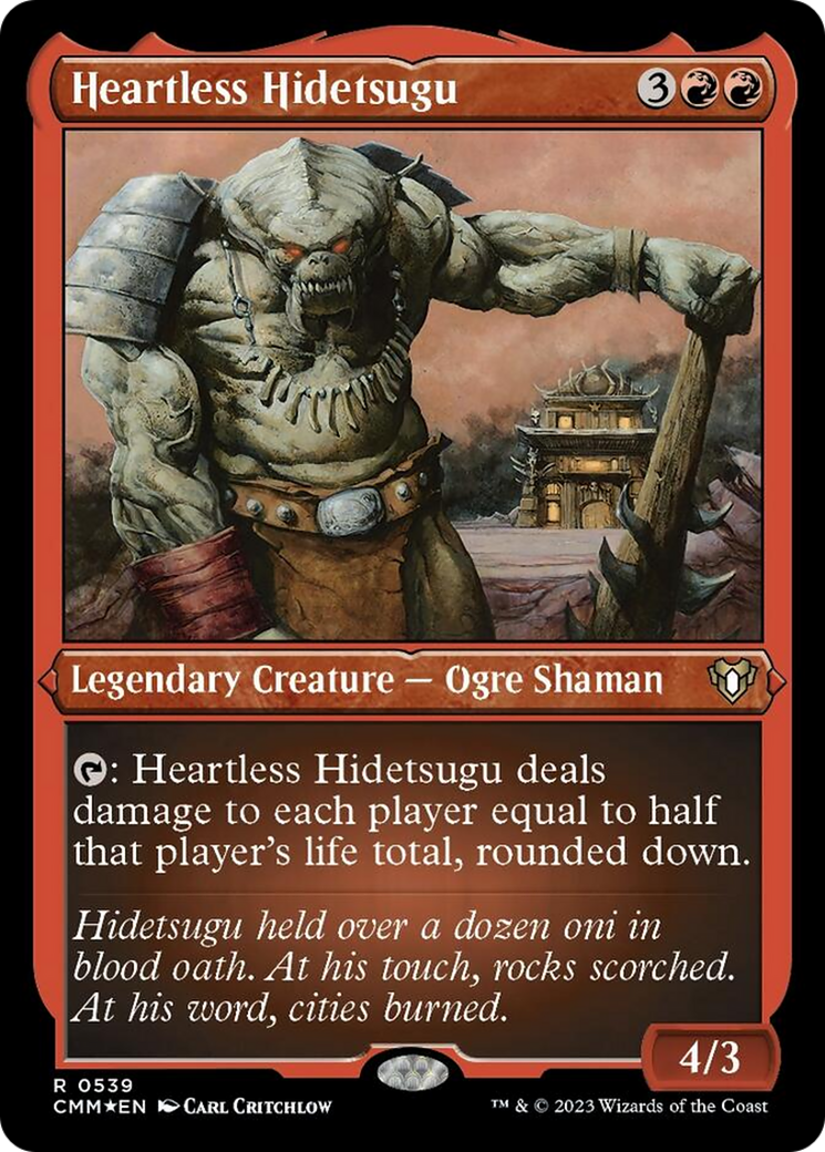 Heartless Hidetsugu (Foil Etched) [Commander Masters] | Local Legends