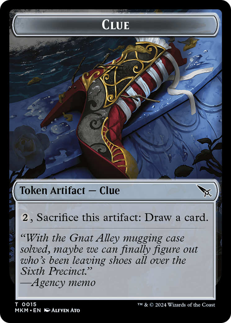 Clue (0015) // A 0042 Double-Sided Token [Murders at Karlov Manor Tokens] | Local Legends