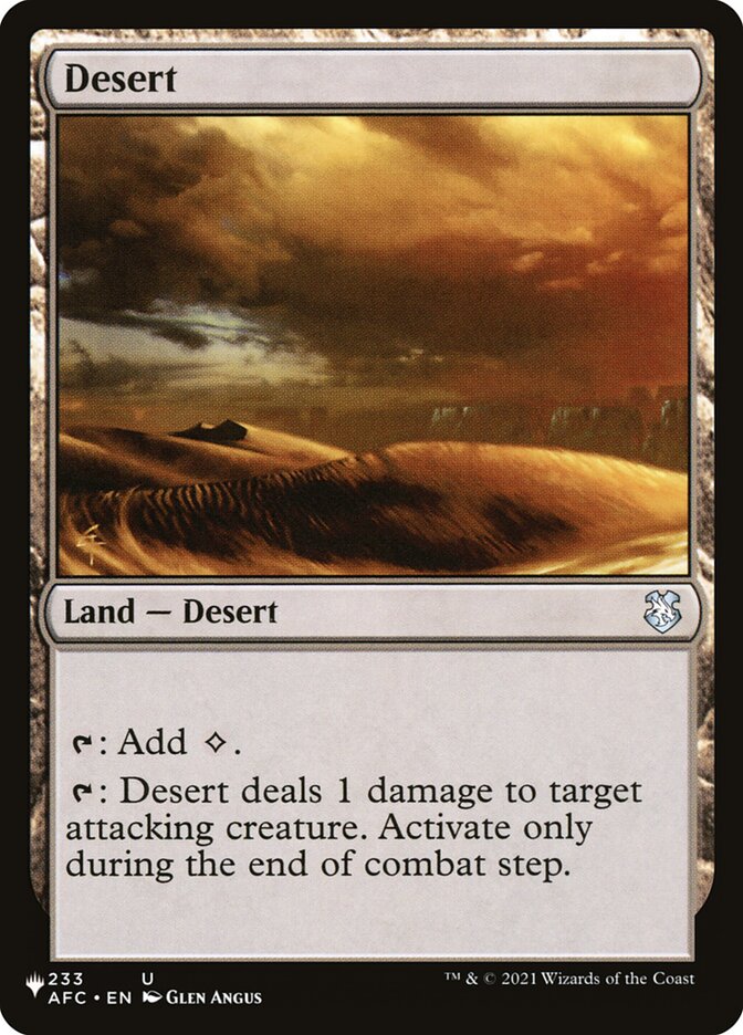 Desert [The List] | Golgari Games