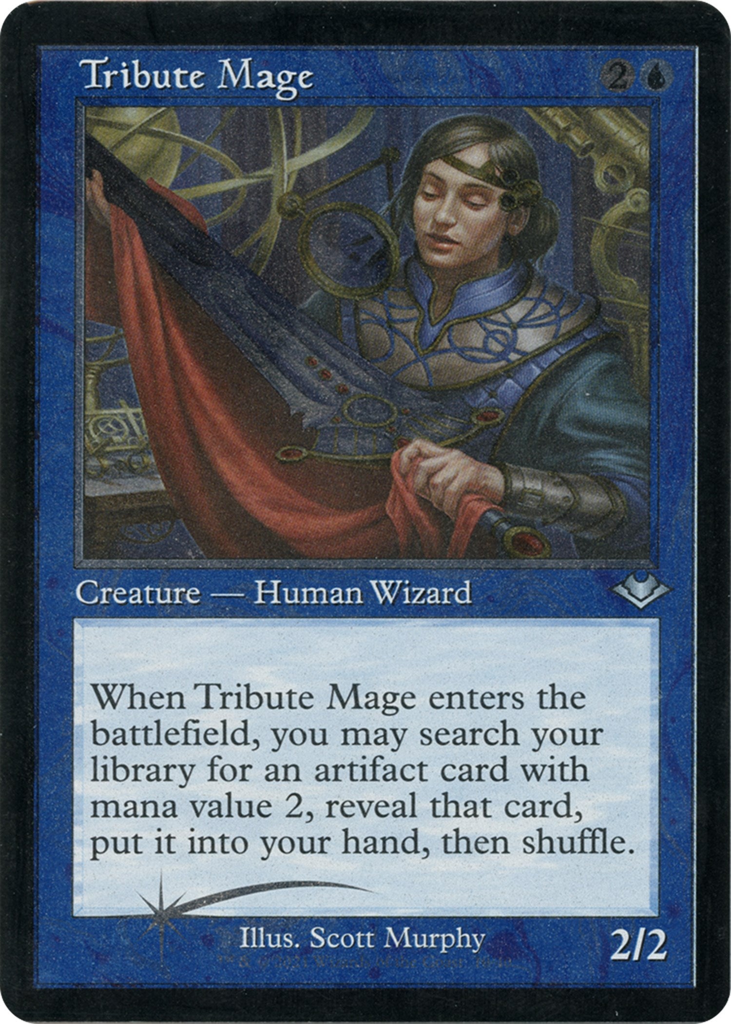 Tribute Mage (Retro Frame) (Foil Etched) | Local Legends