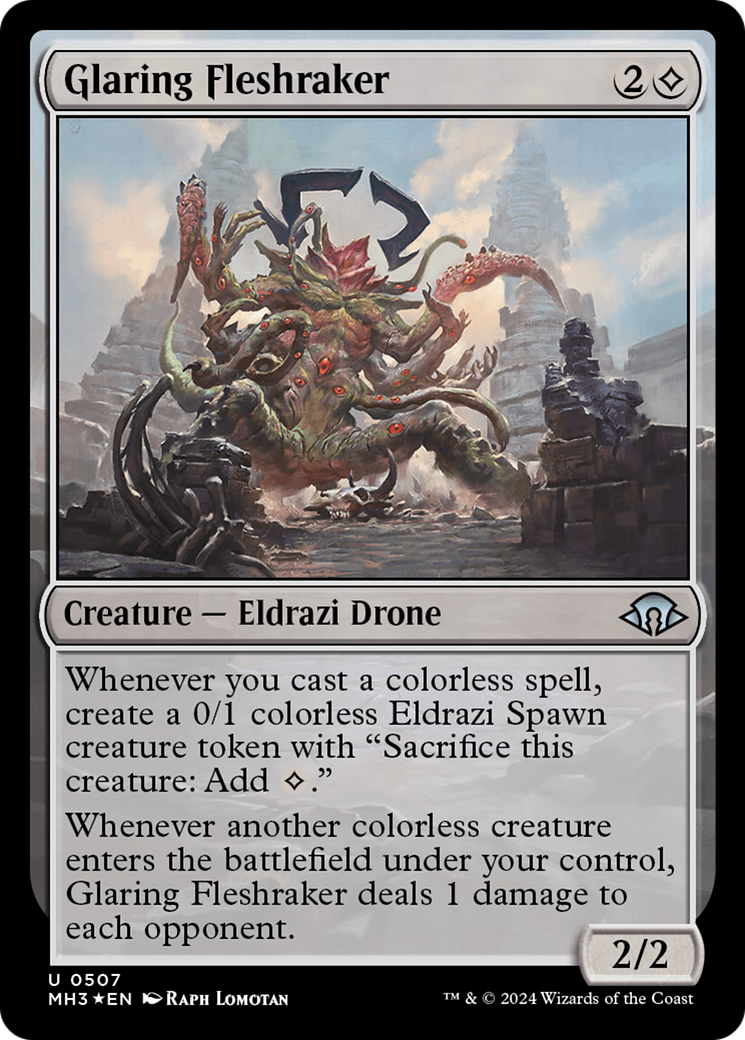 Glaring Fleshraker (Ripple Foil) [Modern Horizons 3] | Local Legends