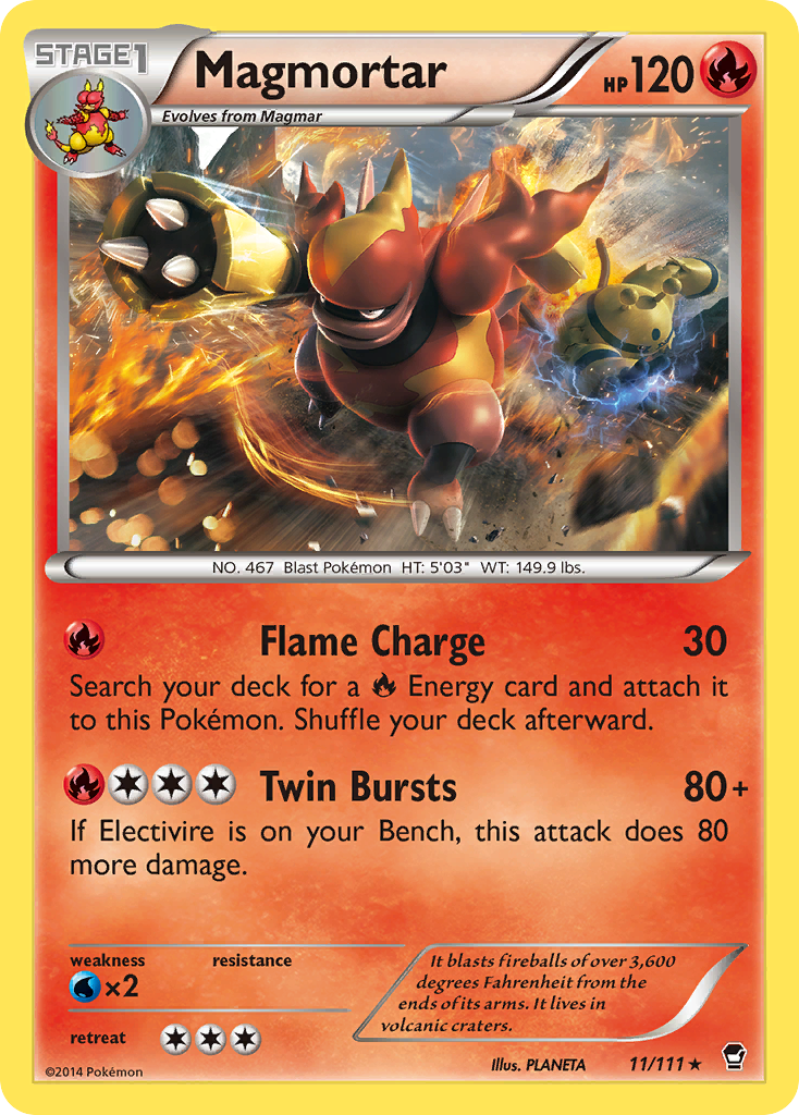 Magmortar (11/111) [XY: Furious Fists] | Local Legends