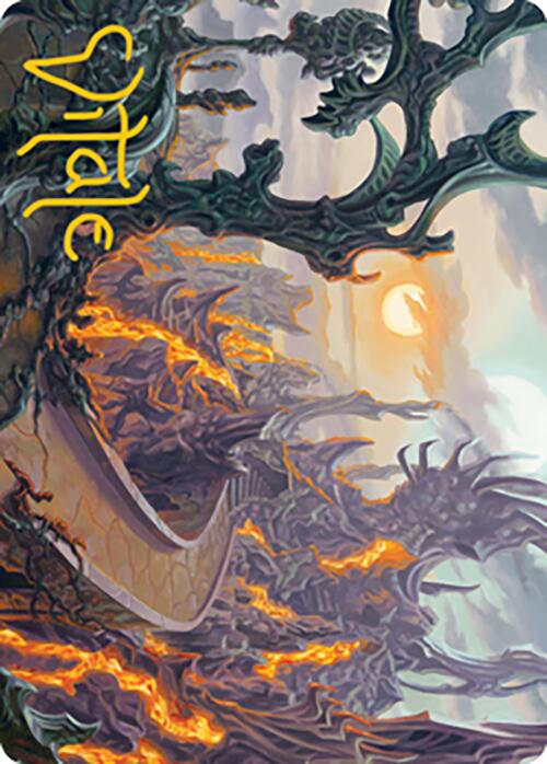 Drossforge Bridge Art Card (Gold-Stamped Signature) [Modern Horizons 2 Art Series] | Local Legends