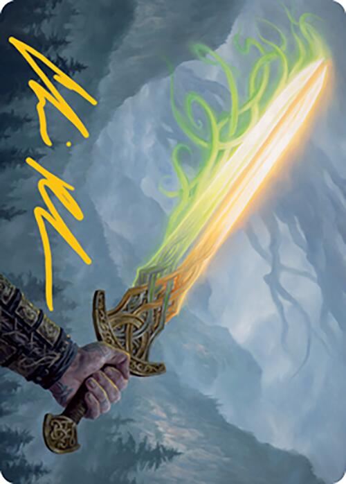 Sword of Hearth and Home Art Card (Gold-Stamped Signature) [Modern Horizons 2 Art Series] | Local Legends