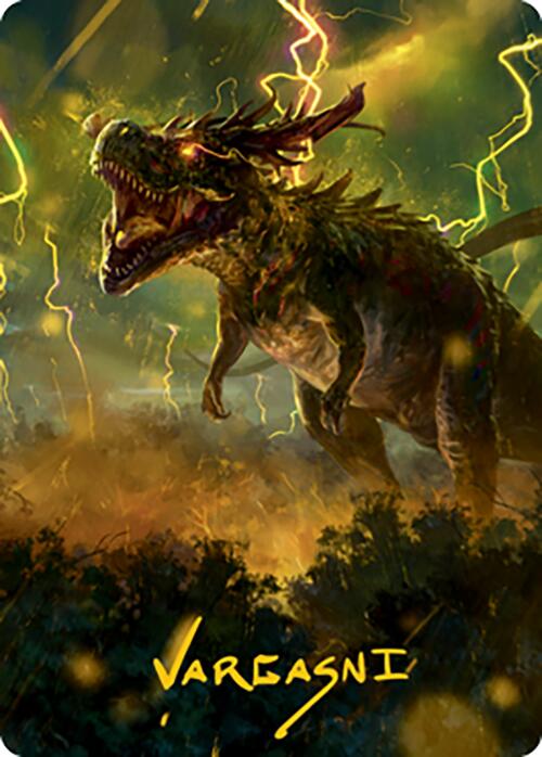 Thrasta, Tempest's Roar Art Card (42) (Gold-Stamped Signature) [Modern Horizons 2 Art Series] | Local Legends