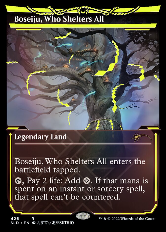 Boseiju, Who Shelters All (Neon Ink Yellow) [Secret Lair Drop Series] | Golgari Games