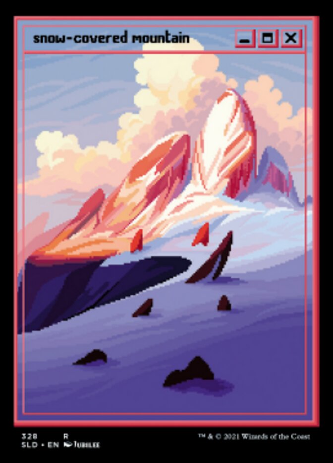 Snow-Covered Mountain (328) [Secret Lair Drop Series] | Golgari Games