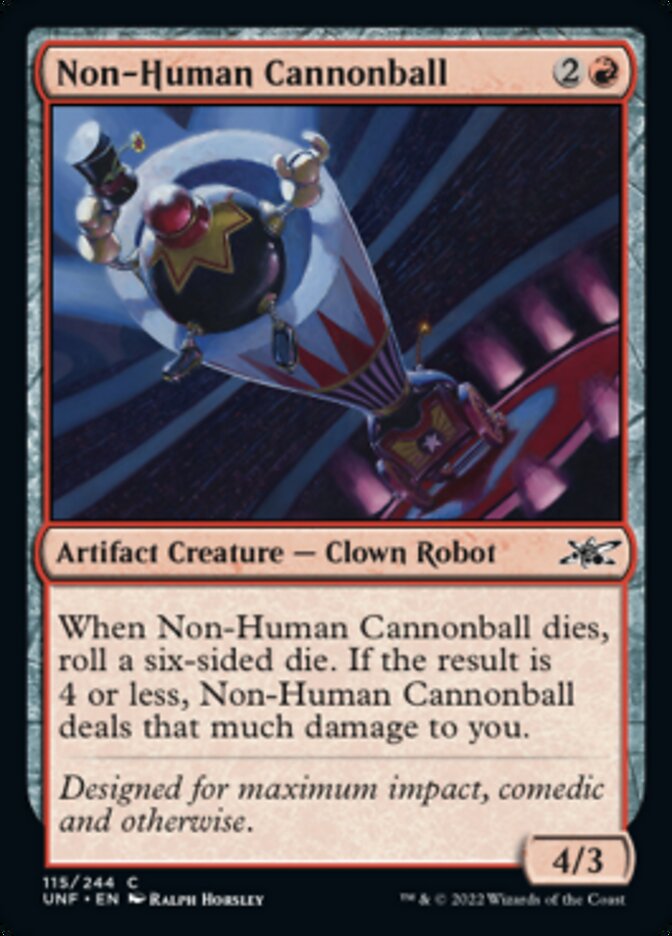 Non-Human Cannonball [Unfinity] | Golgari Games