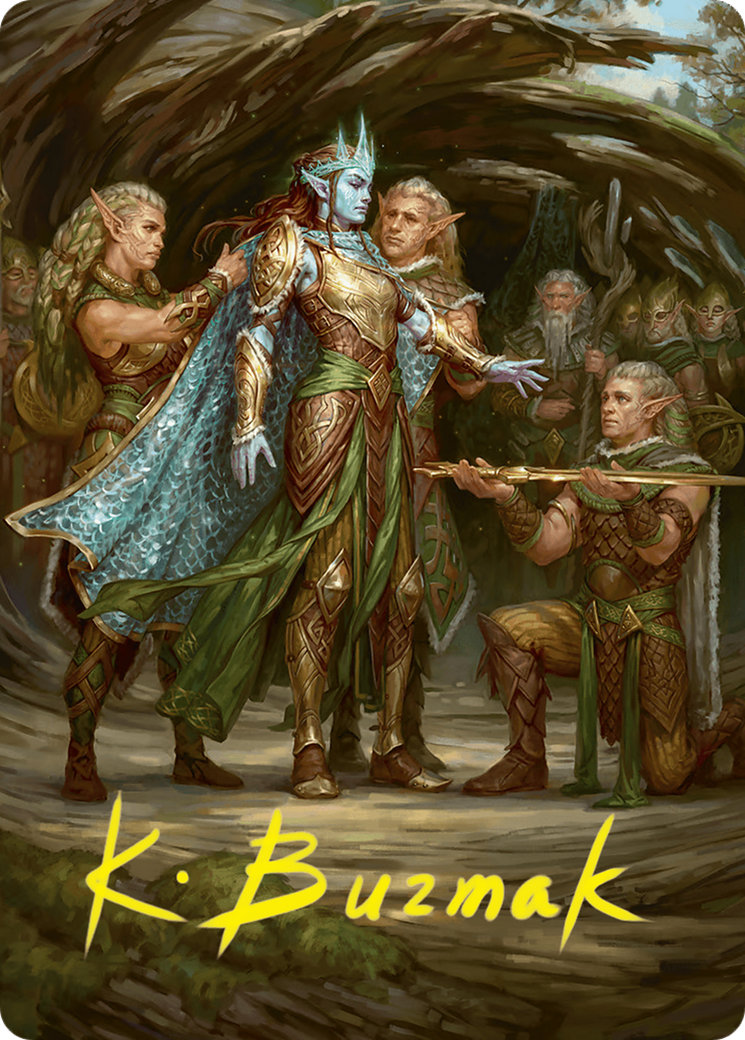 Lathril, Blade of the Elves Art Card (48/54) (Gold-Stamped Signature) [Foundations Art Series] | Local Legends