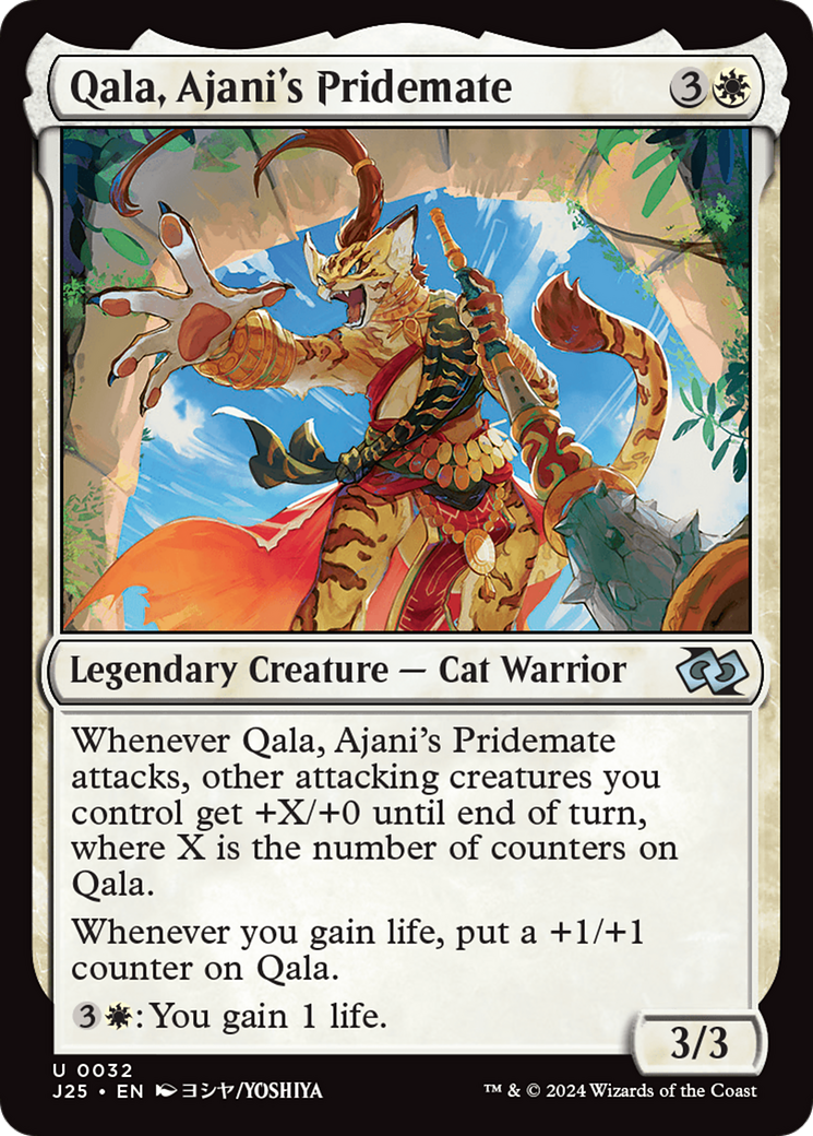 Qala, Ajani's Pridemate (Anime) [Foundations Jumpstart] | Local Legends