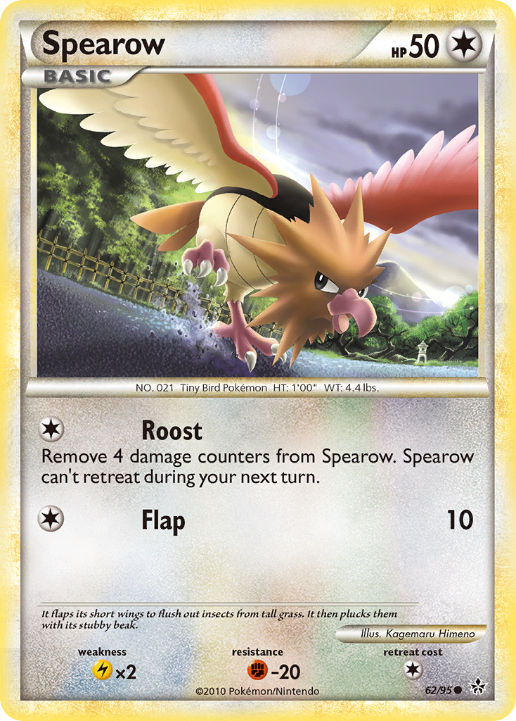 Spearow (62/95) [HeartGold & SoulSilver: Unleashed] | Golgari Games