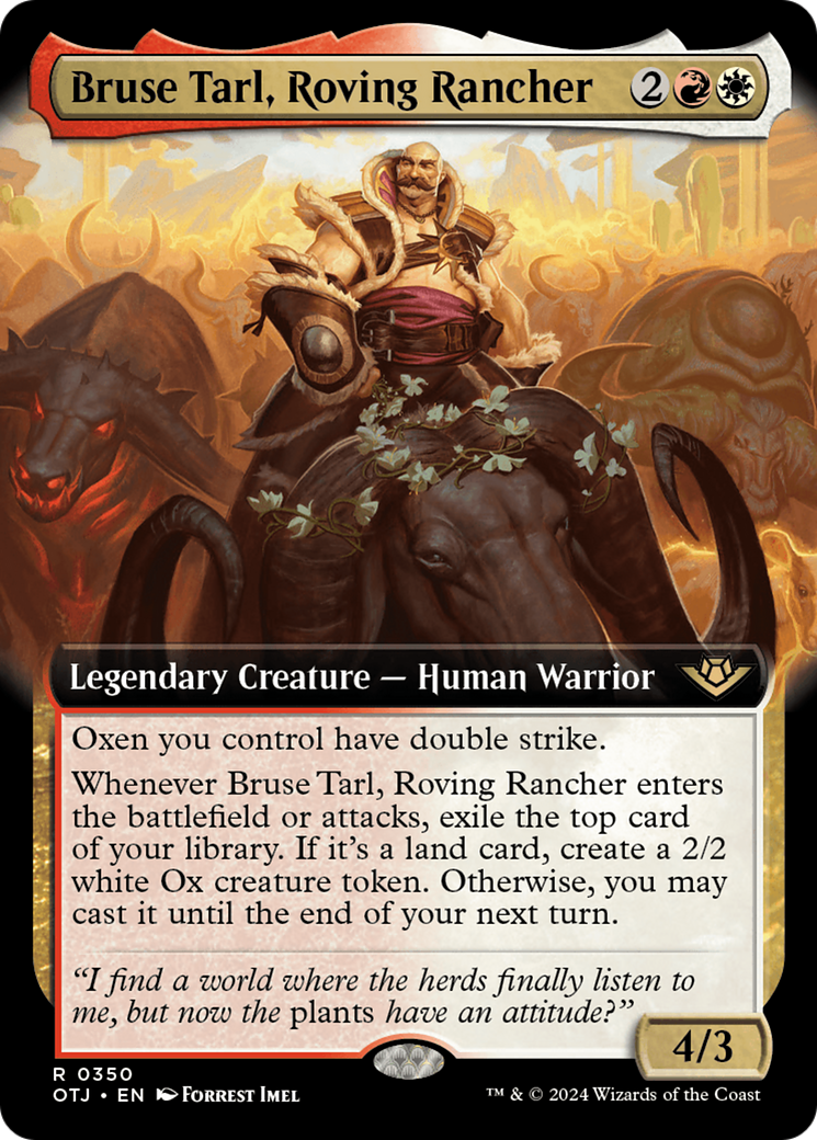 Bruse Tarl, Roving Rancher (Extended Art) [Outlaws of Thunder Junction] | Local Legends