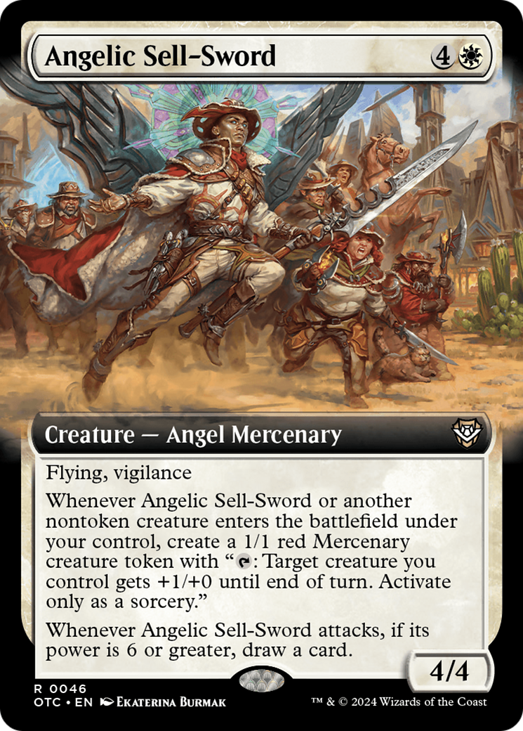 Angelic Sell-Sword (Extended Art) [Outlaws of Thunder Junction Commander] | Local Legends