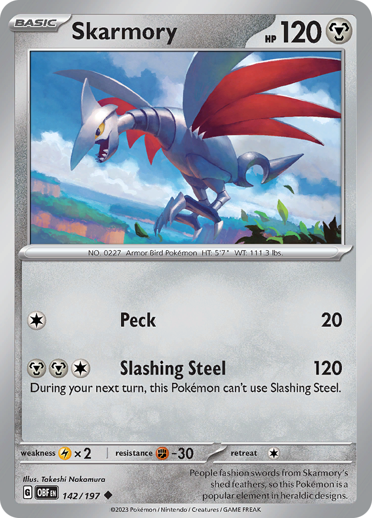 Skarmory (142/197) [Scarlet & Violet: Obsidian Flames] | Local Legends