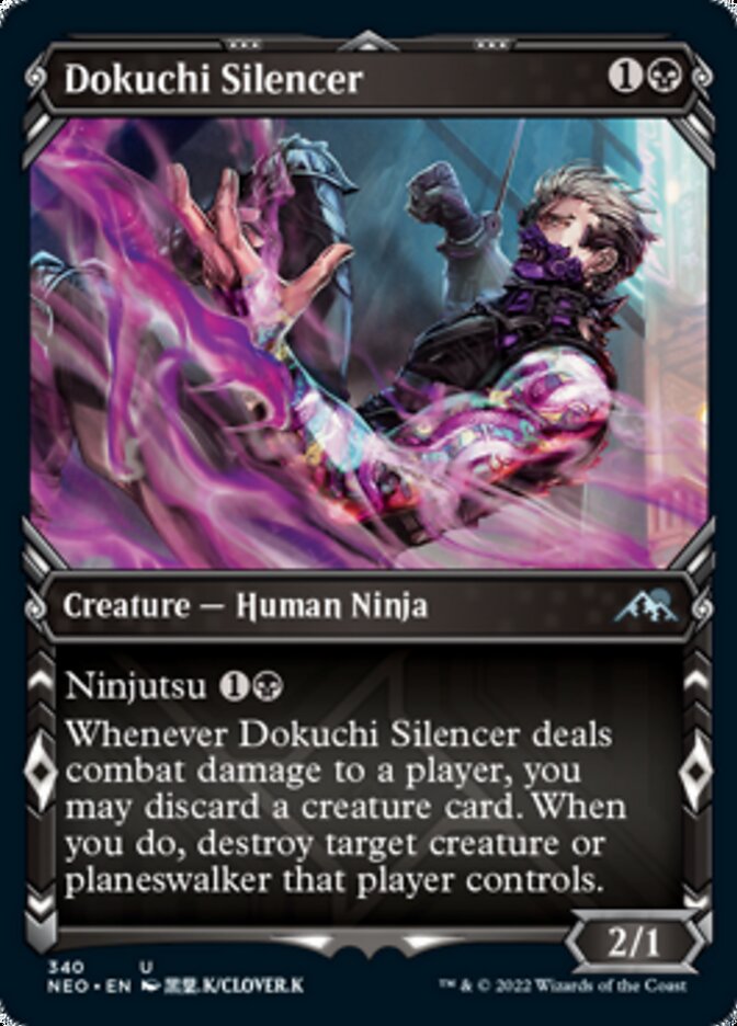 Dokuchi Silencer (Showcase Ninja) [Kamigawa: Neon Dynasty] | Golgari Games