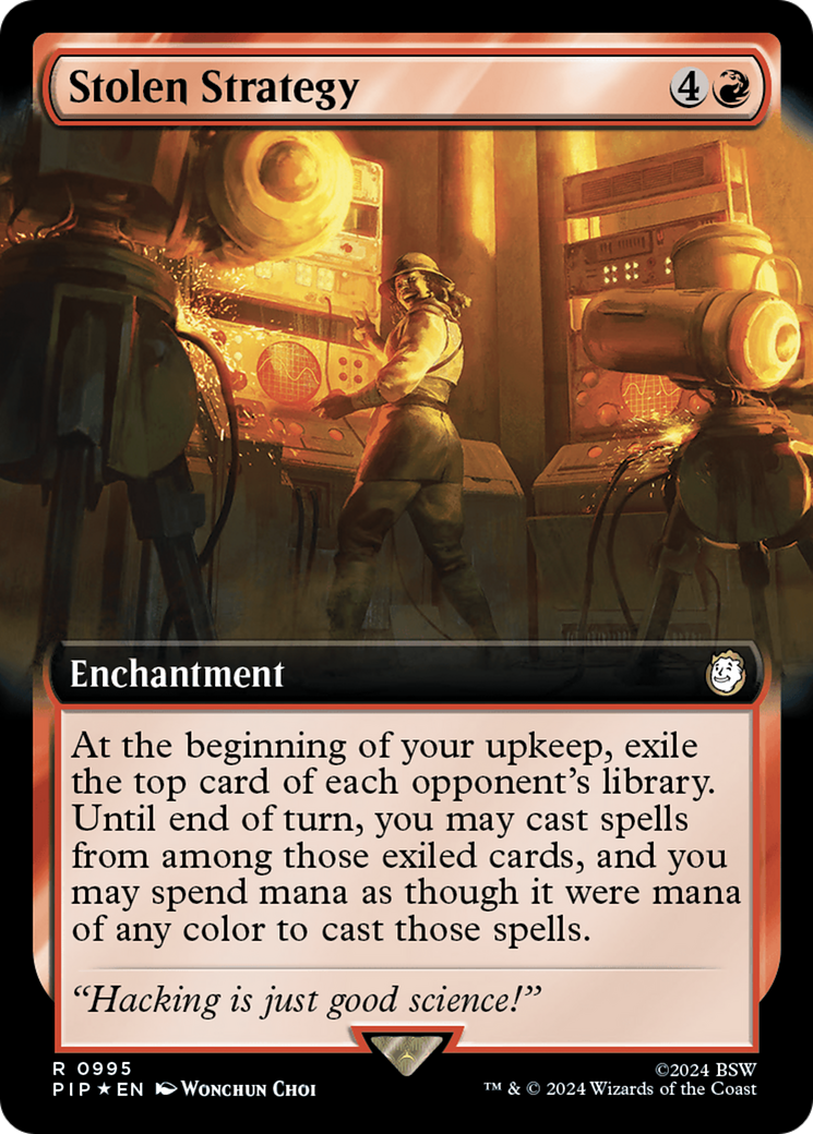 Stolen Strategy (Extended Art) (Surge Foil) [Fallout] | Local Legends