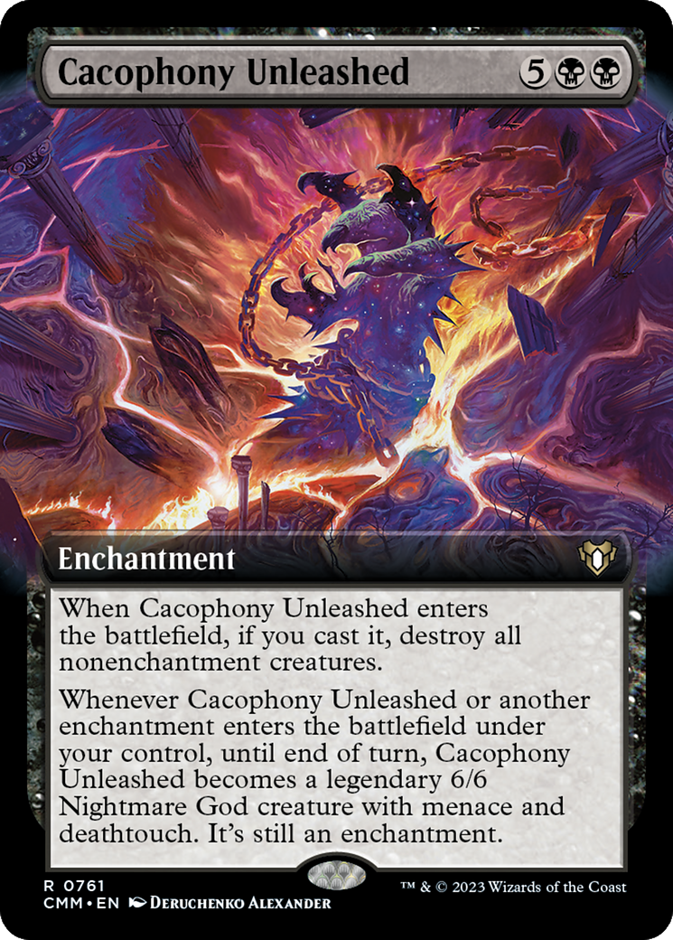 Cacophony Unleashed (Extended Art) [Commander Masters] | Local Legends