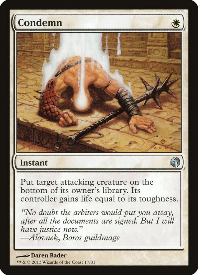 Condemn [Duel Decks: Heroes vs. Monsters] | Local Legends
