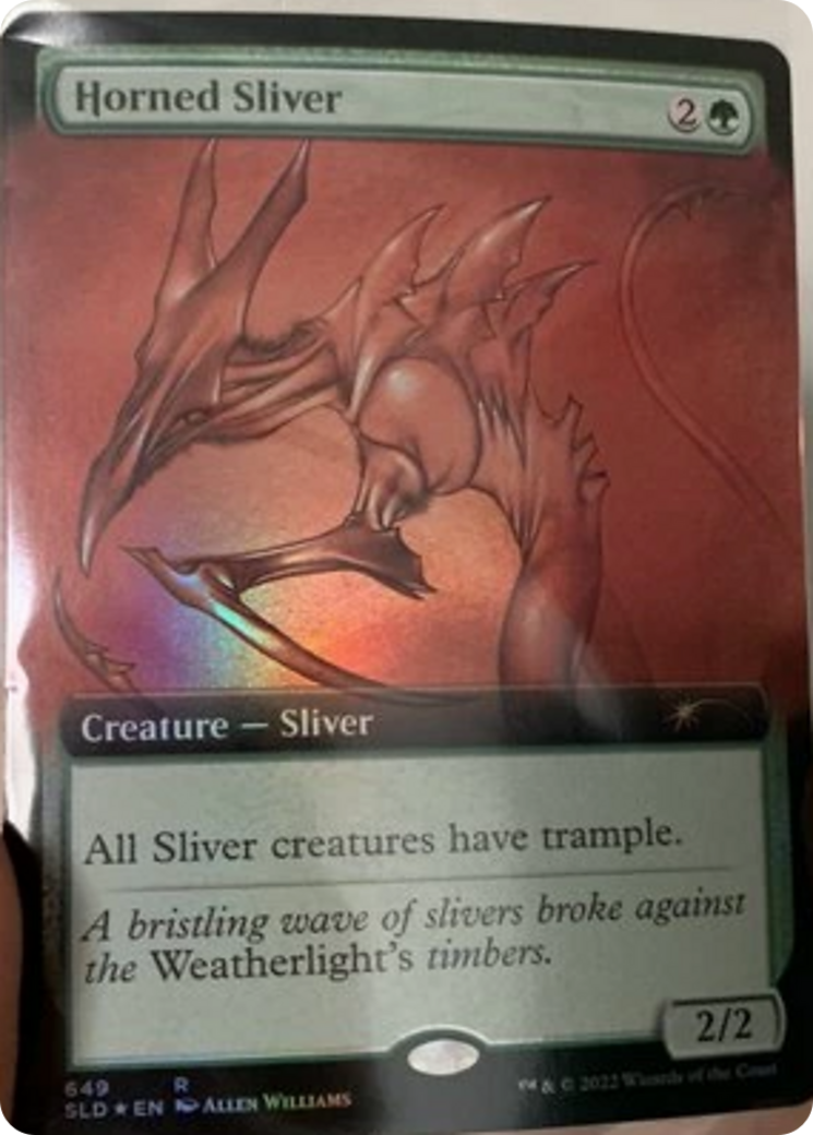 Horned Sliver (Extended Art) [Secret Lair Drop Promos] | Local Legends