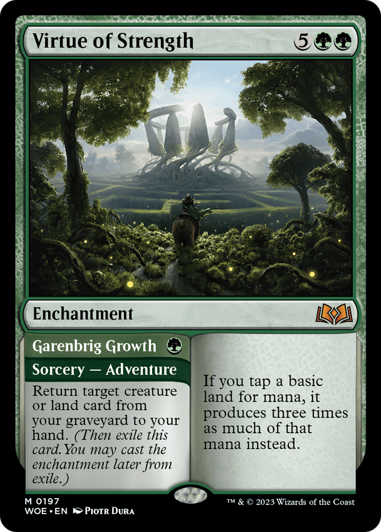 Virtue of Strength // Garenbrig Growth [Wilds of Eldraine] | Local Legends