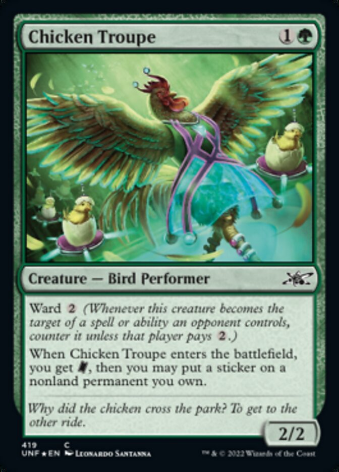 Chicken Troupe (Galaxy Foil) [Unfinity] | Golgari Games