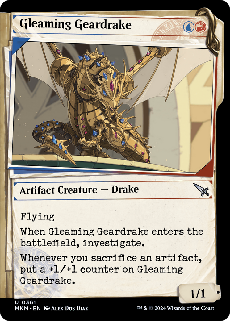 Gleaming Geardrake (Showcase) [Murders at Karlov Manor] | Local Legends