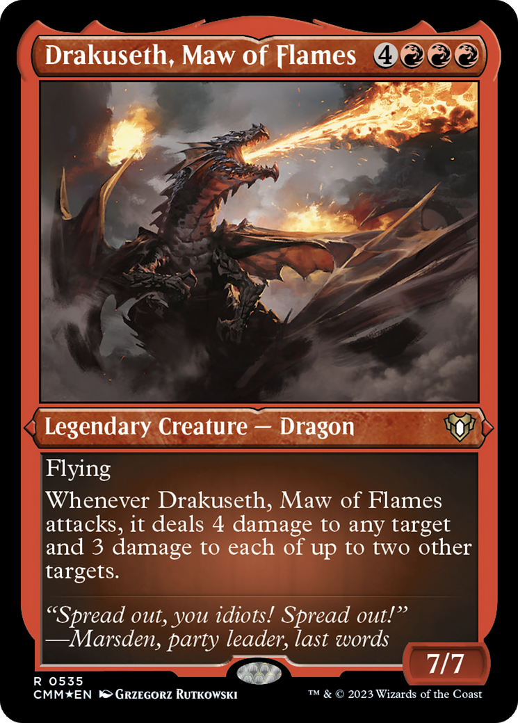 Drakuseth, Maw of Flames (Foil Etched) [Commander Masters] | Local Legends