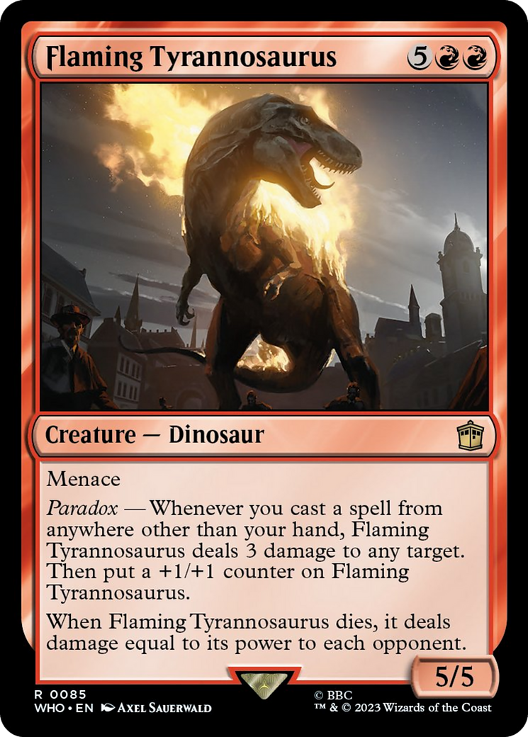Flaming Tyrannosaurus [Doctor Who] | Local Legends