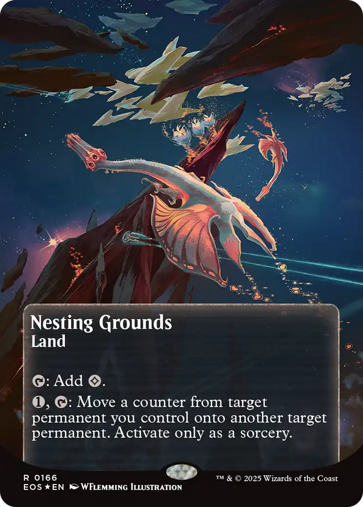 Nesting Grounds (0166) (Borderless) (Galaxy Foil) [Edge of Eternities: Stellar Sights] | Local Legends
