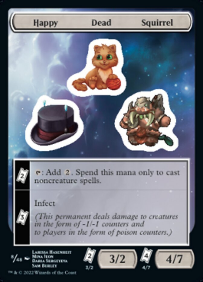 Happy Dead Squirrel [Unfinity Stickers] | Golgari Games