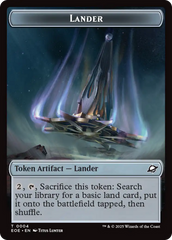 Human Soldier // Lander (0004) Doubled-Sided Token [Edge of Eternities Tokens] | Local Legends
