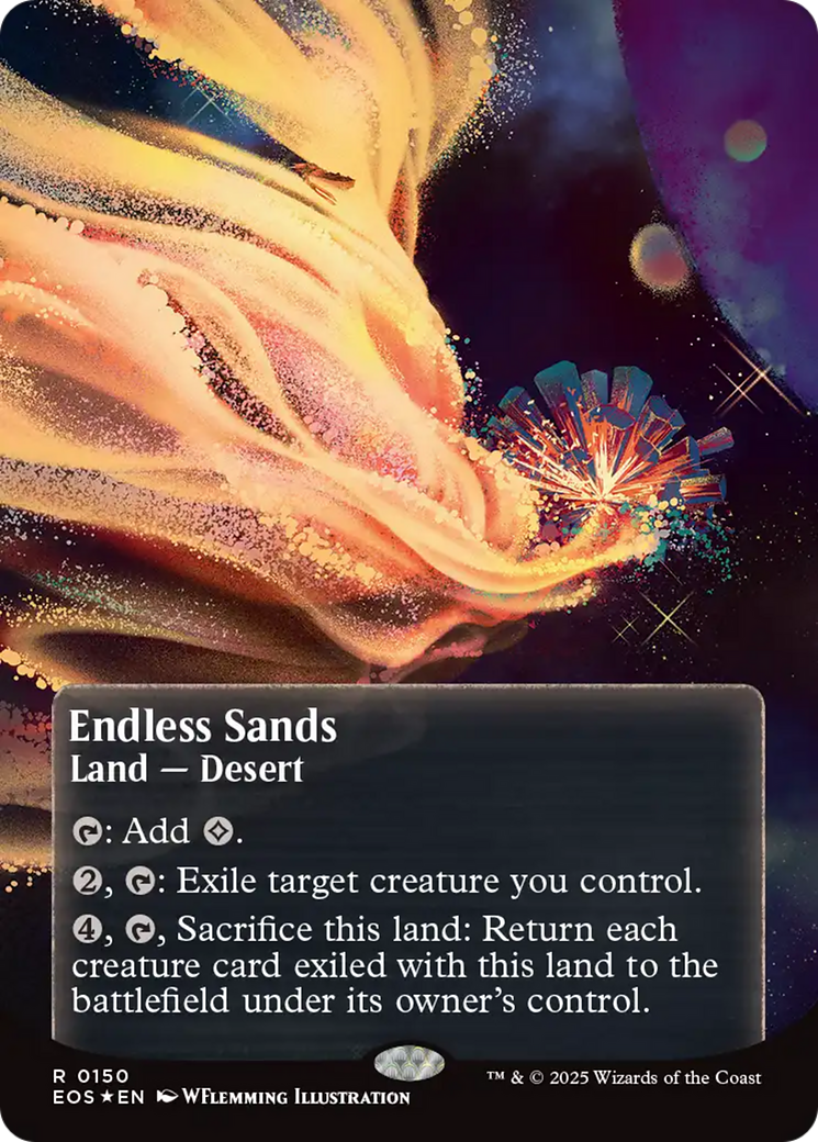Endless Sands (0150) (Borderless) (Galaxy Foil) [Edge of Eternities: Stellar Sights] | Local Legends