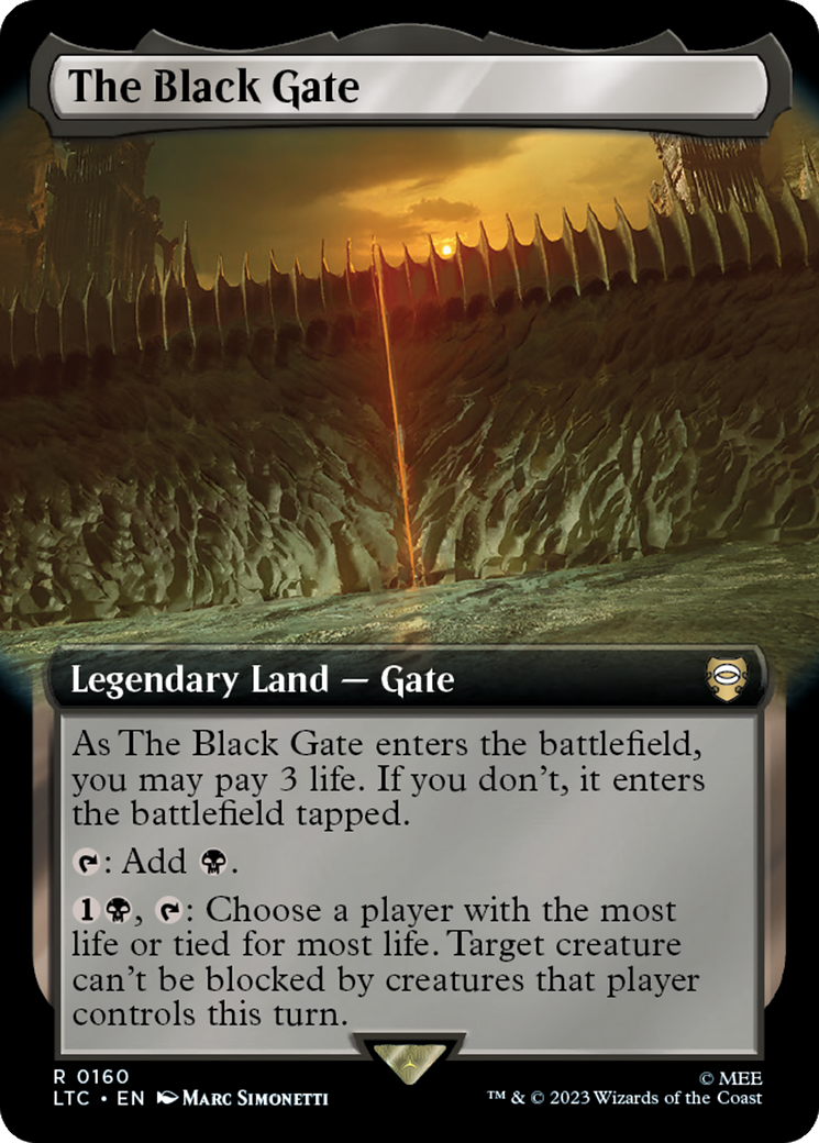 The Black Gate (Extended Art) [The Lord of the Rings: Tales of Middle-Earth Commander] | Golgari Games