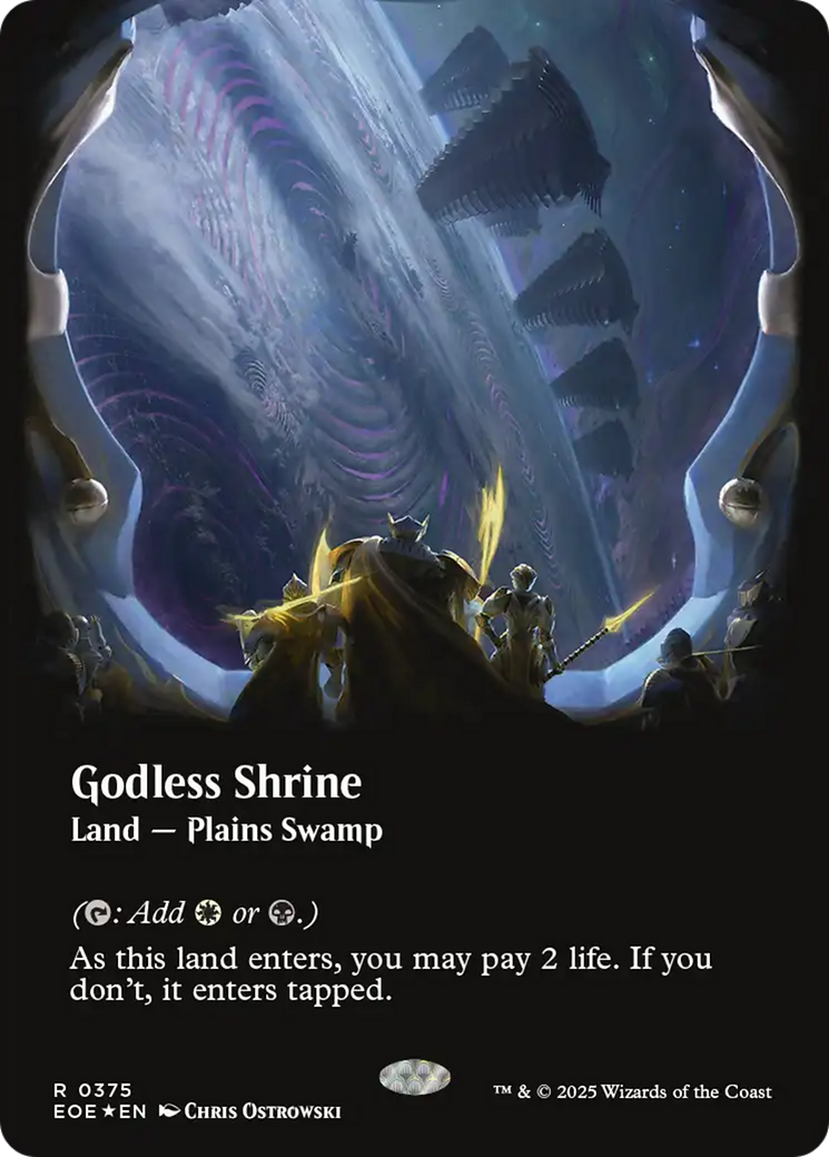 Godless Shrine (Borderless) (Galaxy Foil) [Edge of Eternities] | Local Legends