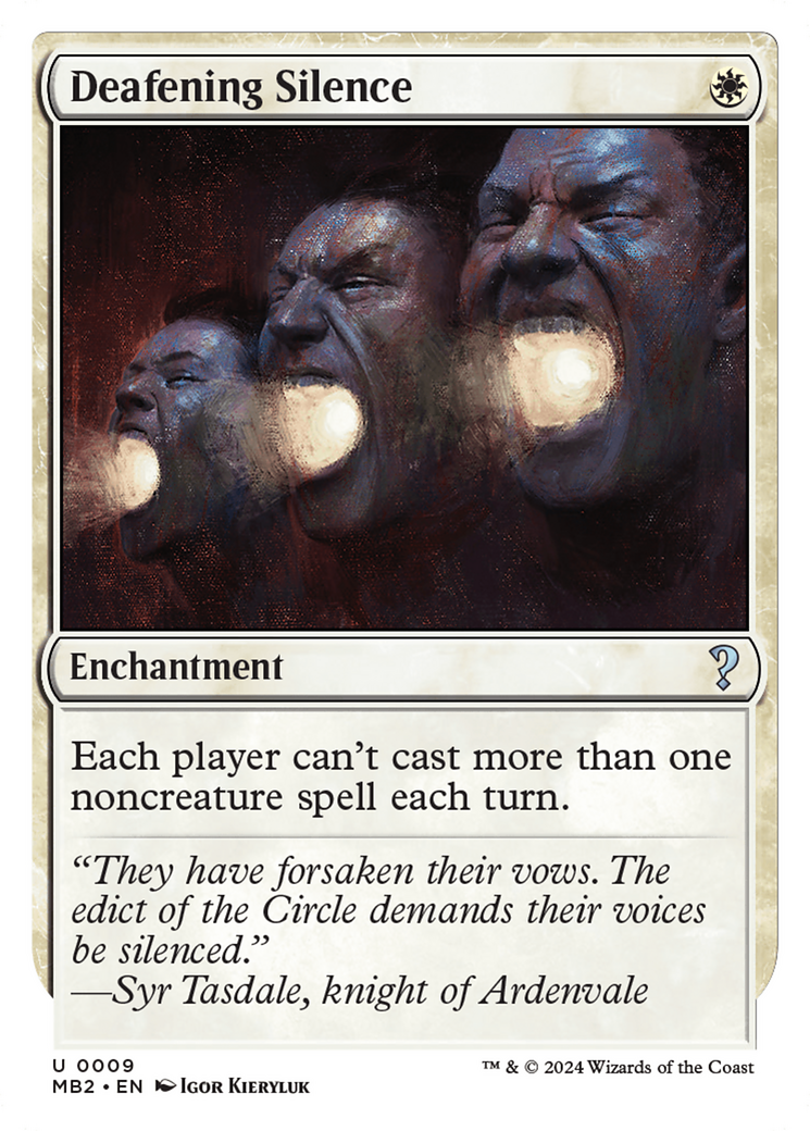 Deafening Silence (White Border) [Mystery Booster 2] | Local Legends