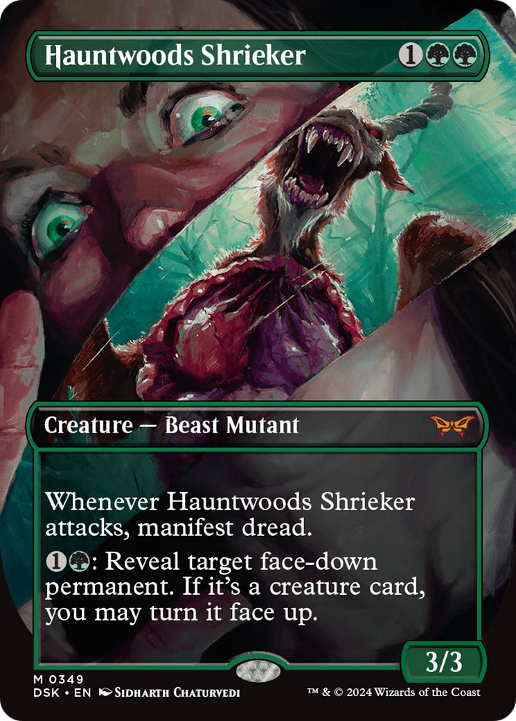 Hauntwoods Shrieker (Borderless) [Duskmourn: House of Horror] | Golgari Games