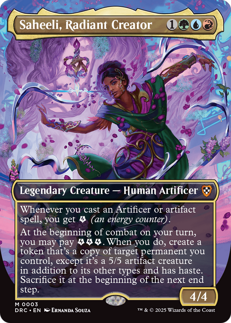 Saheeli, Radiant Creator (Borderless) [Aetherdrift Commander] | Local Legends