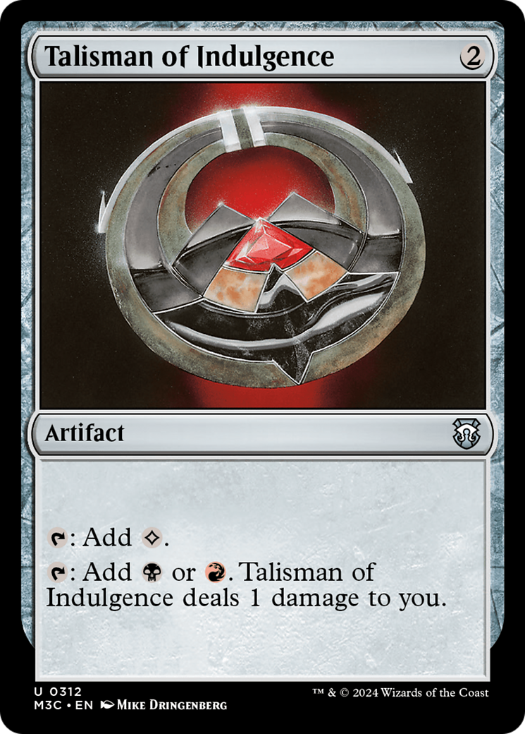 Talisman of Indulgence (Ripple Foil) [Modern Horizons 3 Commander] | Local Legends