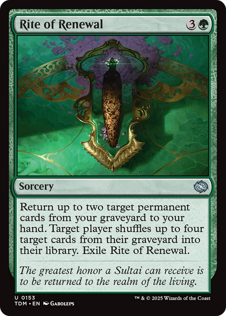 Rite of Renewal [Tarkir: Dragonstorm] | Local Legends