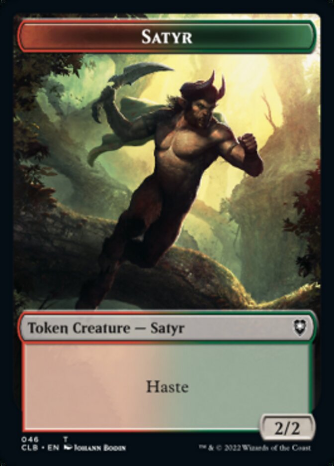 Satyr // Beast Double-Sided Token [Commander Legends: Battle for Baldur's Gate Tokens] | Local Legends