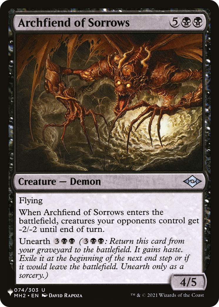 Archfiend of Sorrows [The List Reprints] | Golgari Games