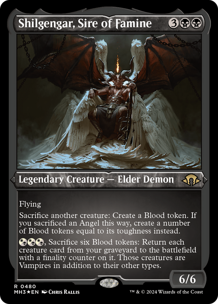 Shilgengar, Sire of Famine (Foil Etched) [Modern Horizons 3] | Local Legends