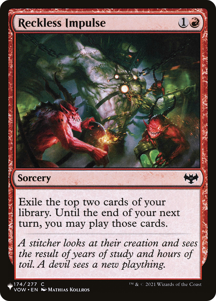 Reckless Impulse [The List] | Local Legends