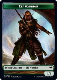 Elf Warrior // Bear Double-Sided Token [Kaldheim Tokens] | Local Legends