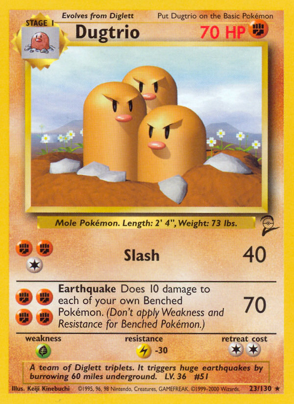 Dugtrio (23/130) [Base Set 2] | Local Legends