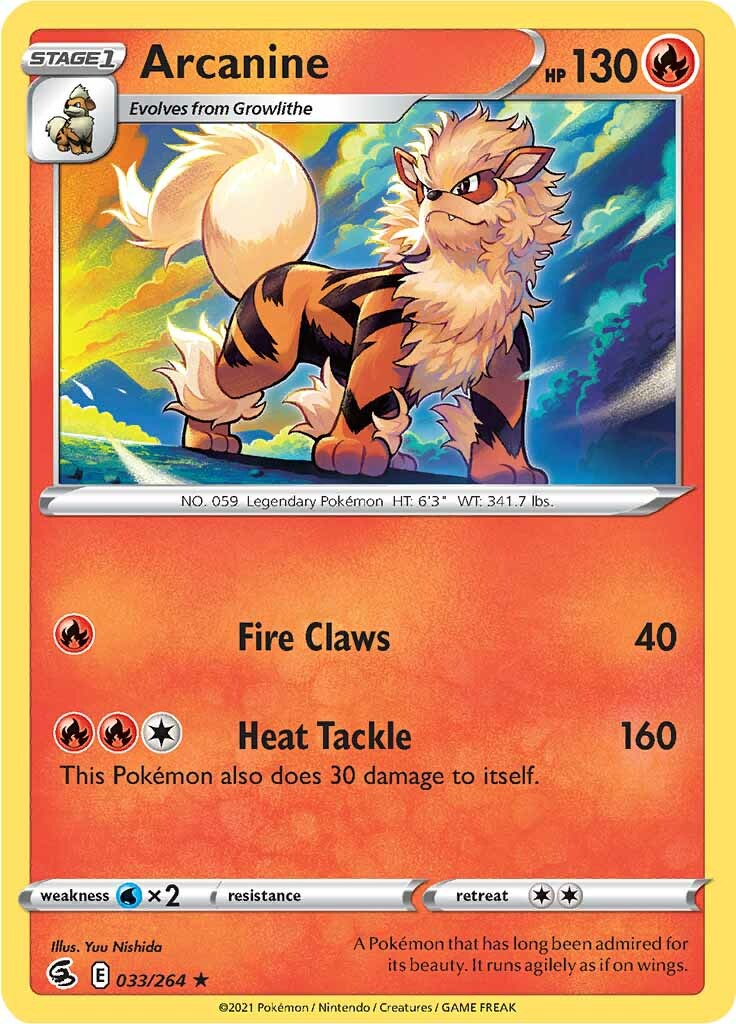 Arcanine (033/264) [Sword & Shield: Fusion Strike] | Golgari Games