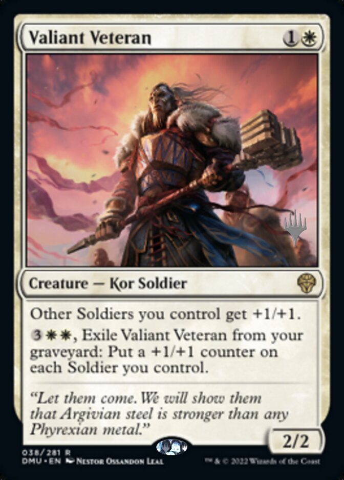 Valiant Veteran (Promo Pack) [Dominaria United Promos] | Golgari Games