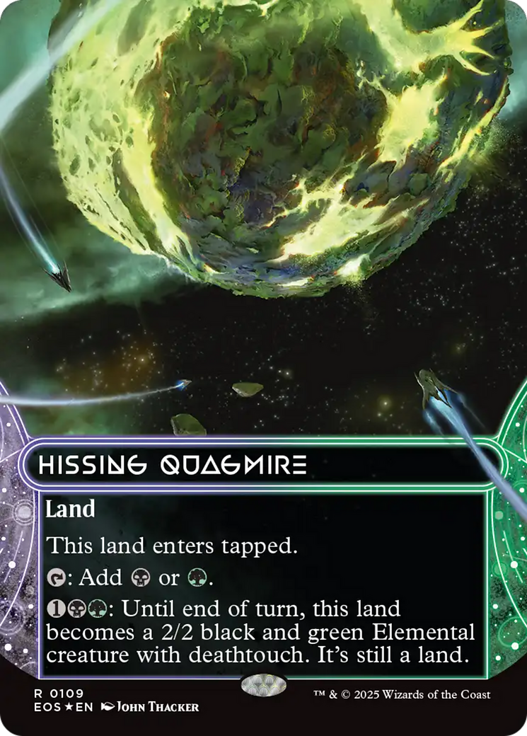Hissing Quagmire (0109) (Borderless) (Galaxy Foil) [Edge of Eternities: Stellar Sights] | Local Legends