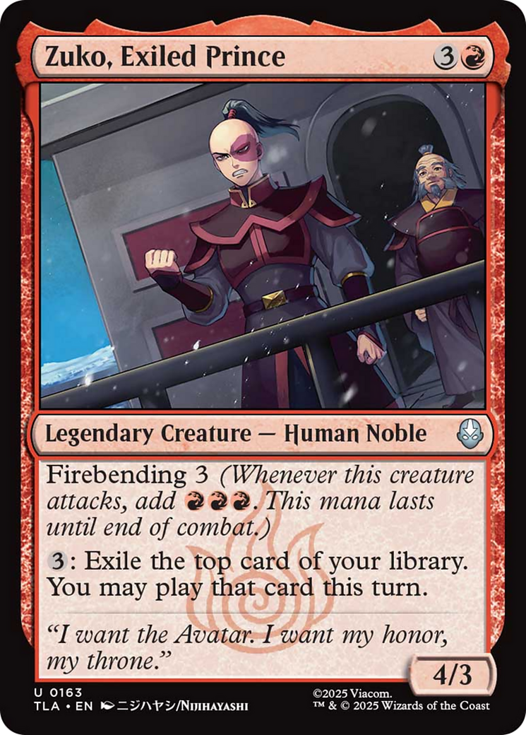 Zuko, Exiled Prince [Avatar: The Last Airbender] | Local Legends